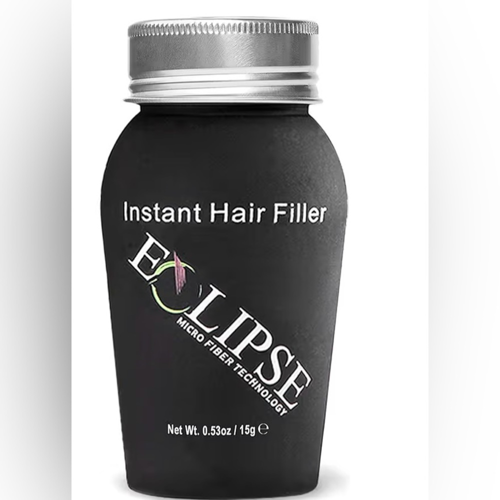 ECLIPSE Hair Fiber‎ Instant Filler Thinning Hair Black .49 Oz NEW